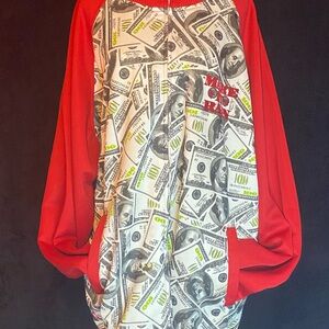 Adidas Money Print Jacket with Red Accents